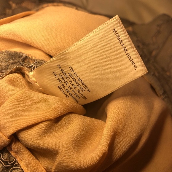 Anthropologie Feather Bone Elegant Gray Lace Pants - Picture 12 of 16